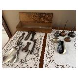 Cast Iron Tools and Small Oil Cans, Shoe Horns,