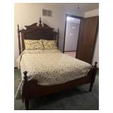 Vintage Bed Frame With Bedding