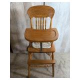 Oak High Chair
