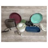 Toaster, Small Electric Skillet, Salt and Pepper