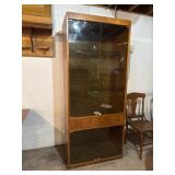 Cabinet with Glass Shelves and Doors with Drawer