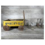 Vintage Pepsi-Cola Glasses and Bottles with P