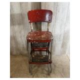 Vintage Red Stool