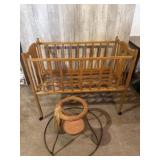Antique Baby Walker and Crib