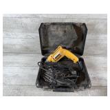 DeWalt 3/8 VSR Drill with Case and Contents at