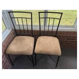2- Metal Framed Kitchen Chairs