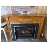 Electric Fireplace and Mirror