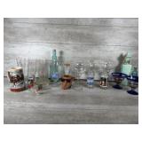 Budweiser Stein, glasses, shot glasses,