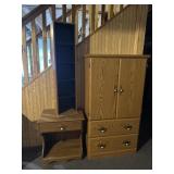 Dresser, End Table, and Shelf