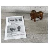 Antique Cast Iron Lion Coin Bank