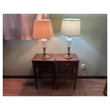 2-End Tables And A Pair Of Lamps