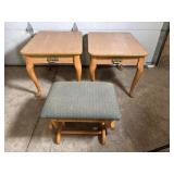 2-End Tables And Ottoman