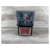 Fiber Optic Rotating Flower Clock Music Box