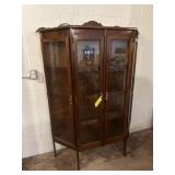Vintage Wood Curio Cabinet