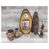 Native American clock and decor