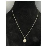 14 Karat White Gold Diamond Necklace