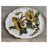 Decorative Yellow Poppy Platter