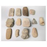 13 Axes, Celts, Broken Slate- longest is 4 1/4 in