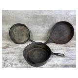 (3) Cast Iron Skillets
