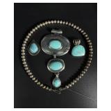 Native American sterling silver turquoise