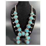 Squash Blossom, Turquoise Necklace