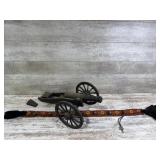 Cast Iron Cannon And Sash With Bells