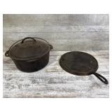 Erie Griddle And Cast Iron Kettle