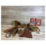 Various Moccasins And Leather Pieces, More