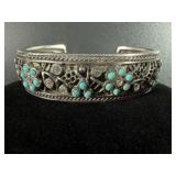 Barse sterling silver genuine turquoise and c