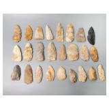 25 Flint Knives longest 4 inches