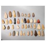 40 Flint Knives and Scrappers Longest 3 1/4 inch