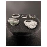 .925 Silver Rings, 0.72 DWT