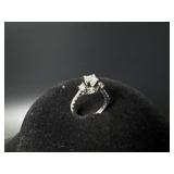 14KT White Gold Ring With Princess Cut Diamond