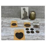 1964 Half Dollar And Vintage Memorabilia