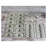 $1 Bills Some With Consecutive Serial Numbers