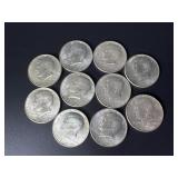 10 Kennedy Half Dollars