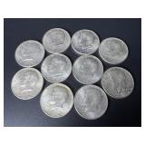 10 Kennedy Half Dollars