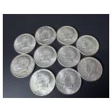 10 Kennedy Half Dollars