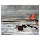 3 Canes, 3 Metal Combs, 1 Ashtray