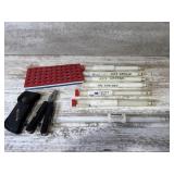 O-Ring Rod Guides, Reloading Block and Pliers