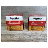 1000 Rounds Aguila .22LR Copper Plated 40gr.
