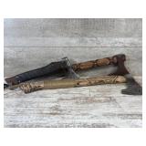 2 Large Hatchets and 1 Small Hatchet all with