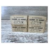 200 Rounds Remington .22 Hornet 45GR Ball