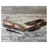(4) Knives With Holsters