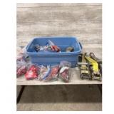 Blue Tote w/Tie Down Straps  Hardware