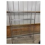 Rolling Wire Shelving Unit