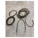 Assorted Hydraulic Hoses with fittings.