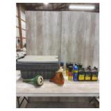 John Deere fluids spray paints and toolbox