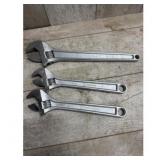 Crescent Wrenches 15 inch 12 inch sizes