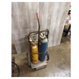 Welding Cart with Two Tanks and Torch